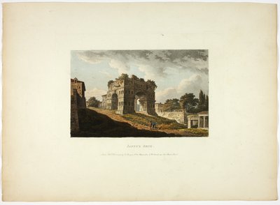 Arco di Giano, lastra venti dalle Rovine di Roma da M. Dubourg