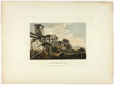 Tempio di Ercole a Cori, tavola trentadue delle Rovine di Roma da M. Dubourg