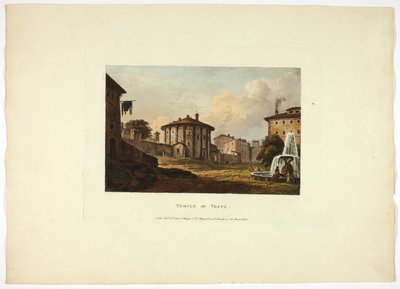 Tempio di Vesta, lastra diciannove dalle rovine di Roma da M. Dubourg