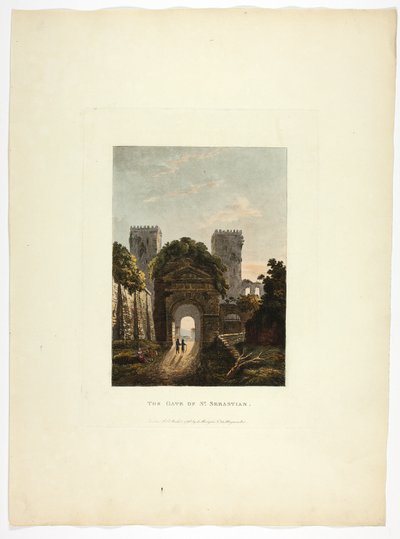 La Porta di San Sebastiano, lastra diciassette delle Rovine di Roma da M. Dubourg
