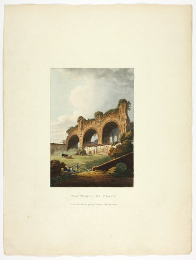 Il Tempio della Pace, tavola nove dalle rovine di Roma da M. Dubourg
