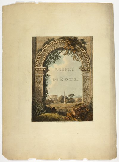 Frontespizio di Rovine di Roma da M. Dubourg