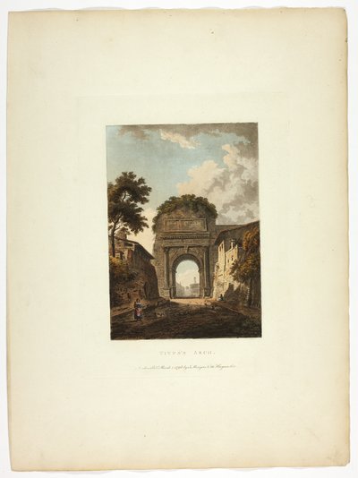 Arco di Tito, lastra dieci dalle Rovine di Roma da M. Dubourg