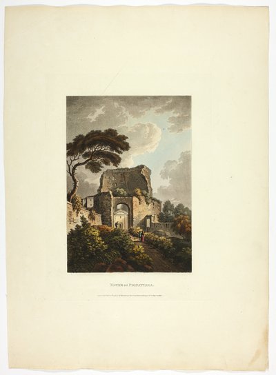 Torre della Pignattara, lastra ventidue delle Rovine di Roma da M. Dubourg