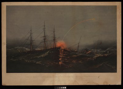 La Fregata Americana Sabine, che Salva un Battaglione di Marines Americani dal Trasporto Governor. Il 2 novembre 1861 al largo della costa della Carolina del Sud da M. F. H. De & Parsons Charles Haas