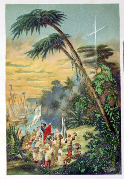 La scoperta del Nuovo Mondo da parte di Cristoforo Colombo, 1892 da M. Houssot