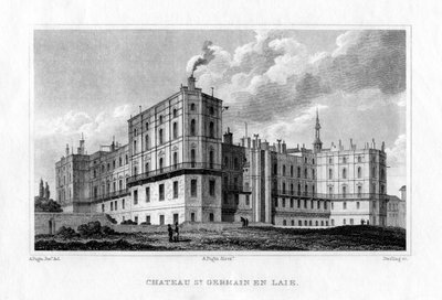 Chateau de Saint Germain en Laye, Parigi, c1830 da M. J. Starling