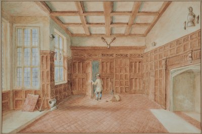 Chillington House Maidstone, vista della grande sala da M. J. Tomalin