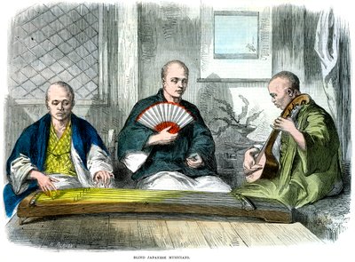Musicisti giapponesi ciechi, 1864 da M. Jackson
