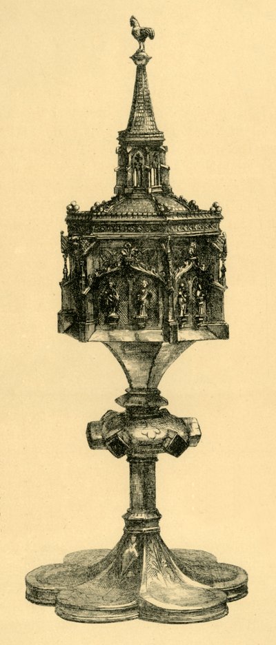 Pisside dorata in rame, metà del XV secolo, 1881 da M Sullivan