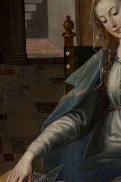 Adorazione dei Magi, Trittico, Pannello destro (retro) (dettaglio) da Maarten de Vos