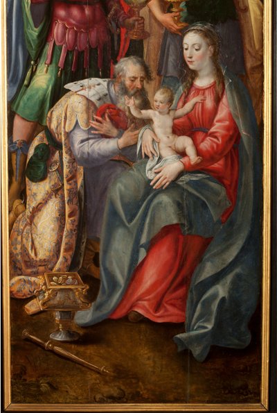 Adorazione dei Magi, Trittico, Pannello destro (dettaglio) da Maarten de Vos