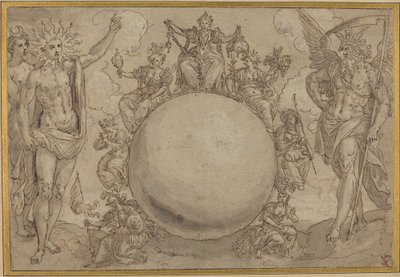 Apollo, Diana e il Tempo con le Vicissitudini Cicliche della Vita Umana da Maarten de Vos