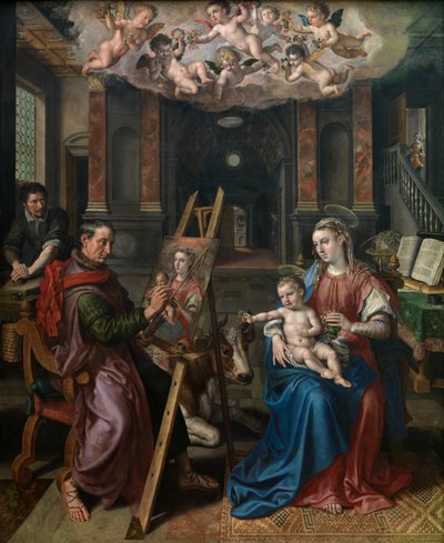 San Luca che Dipinge la Vergine da Maarten de Vos