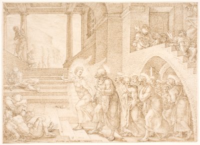 Gli apostoli liberati dalla prigione da un angelo da Maarten van Heemskerck