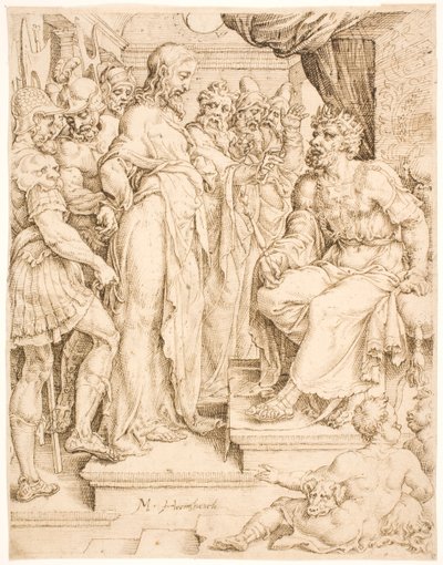 Cristo davanti a Erode da Maarten van Heemskerck