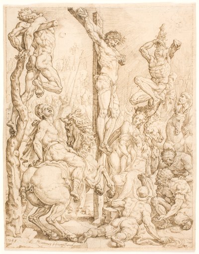 Cristo sulla Croce, tra i Ladroni da Maarten van Heemskerck