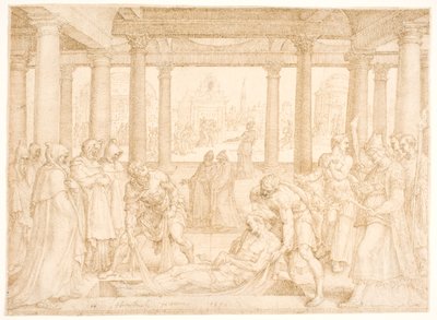 Il santo Stefano viene sepolto da Maarten van Heemskerck