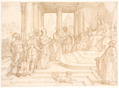 San Stefano davanti al sommo sacerdote da Maarten van Heemskerck