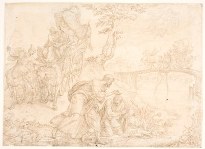 Filippo battezza il tesoriere della regina etiope Candace da Maarten van Heemskerck