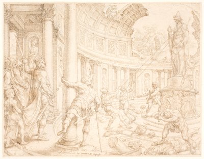 Giosia ordina che le statue di Astarte, Kemosh e Milkom siano abbattute e scolpite da Maarten van Heemskerck