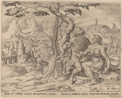 Giuda dà a Tamar il pegno, c.1566 da Maarten van Heemskerck