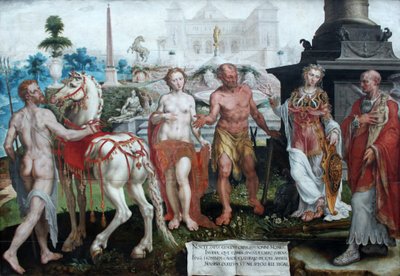 Momo rimprovera le opere degli dei da Maarten van Heemskerck