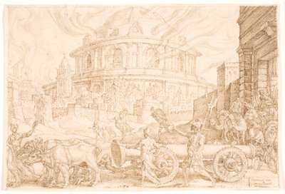 Nabucodonosor e i caldei saccheggiano il tempio di Gerusalemme da Maarten van Heemskerck