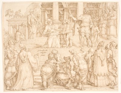 Il patto viene letto agli abitanti di Gerusalemme da Maarten van Heemskerck
