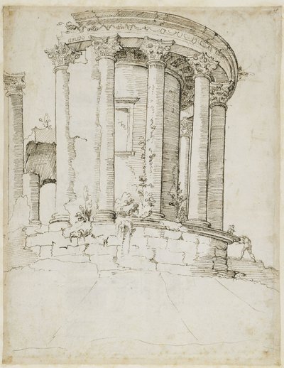 Tempio rotondo a Tivoli da Maarten van Heemskerck