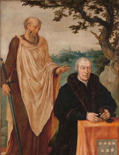 Sibilla Eritrea (ala sinistra di un trittico: il donatore Matelief Dammasz. e San Paolo (fronte) e la Sibilla Eritrea (retro)) da Maarten van Heemskerck