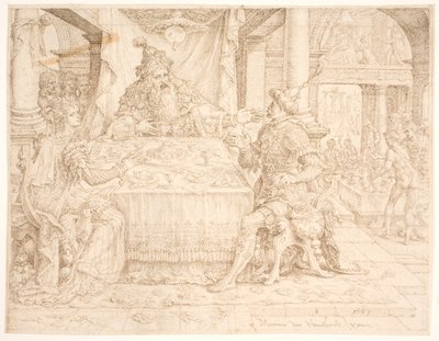 La caduta di Aman da Maarten van Heemskerck