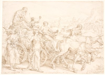 Carro trionfale. Inopia (Bisogno) da Maarten van Heemskerck