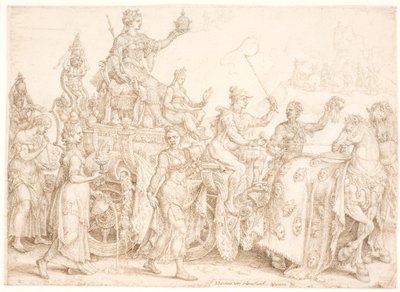 Carro Trionfale. Opulentia (ricchezza) da Maarten van Heemskerck