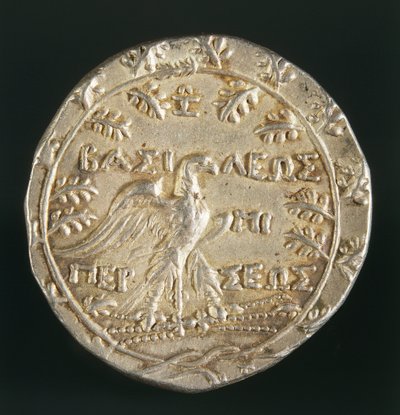 Tetradramma del re Perseo di Macedonia, coniato a Pella, Regno di Macedonia, rovescio, c.179-168 a.C. (argento) da Macedonian
