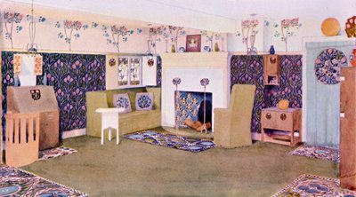 Progetto per il salotto a Falkewood, c.1906 da Mackay Hugh Baillie Scott