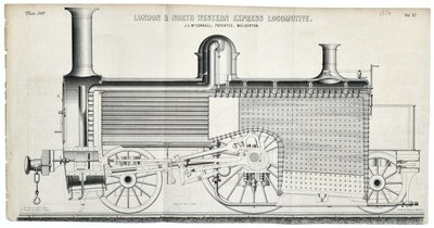 Locomotiva Express di Londra e del Nord Ovest, piastra 138 da Mackay & Kirkwood