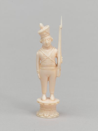 Pedone bianco, pezzo degli scacchi, India da Macneill MacLeay