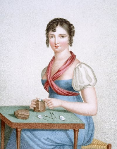Il Tipografo, inciso da Augrand, c.1816 da Madame G. Busset Dubruste