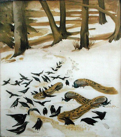 Uccelli che si Nutrono nella Neve da Madeline Wyndham