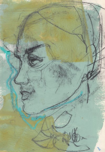 Sketchbook 12, 2024 (tempera, carboncino su carta) da Madgalena Morey