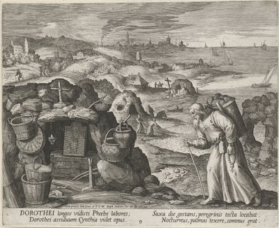 San Doroteo di Gaza come eremita, 1600 da Maerten Vos de