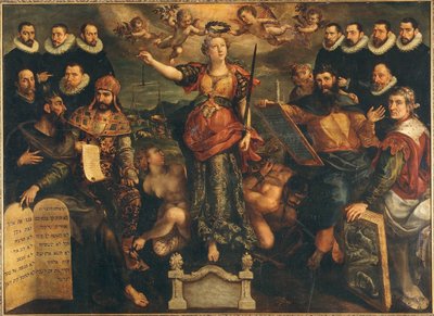 Il tribunale della zecca del Brabante ad Anversa, 1594 da Maerten Vos de