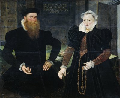 Ritratto di Gillis Hooftman, Armatore, e sua Moglie Margaretha van Nispen (Gilles van Eichelenberg, detto Hoffman) da Maerten de Vos