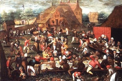 Festa di nozze di un contadino da Maerten van Cleve