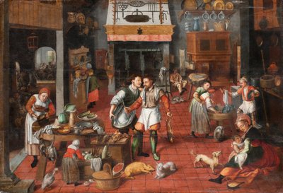 Interno di cucina da Maerten van Cleve