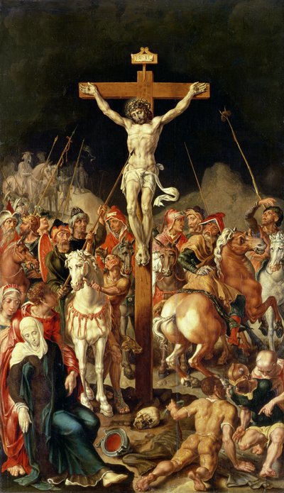 Calvario, pannello centrale di un trittico da Maerten van Heemskerck