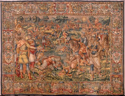 Museo Diocesano. Arazzo fiammingo. Bruxelles. Atelier François Geubels. Serie Storia di Gedeone. I guerrieri sono scelti. Seta e lana. Lascito del vescovo Vicente Roca de la Serna. Barocco. 1534-1571 da Maerten van Heemskerck