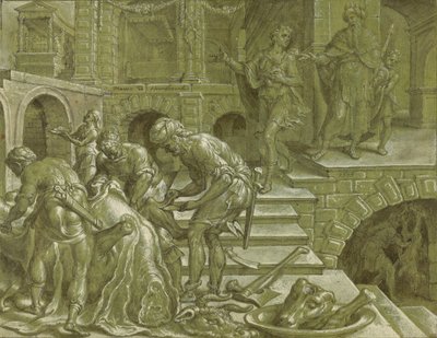 La parabola del re che preparava le nozze da Maerten van Heemskerck