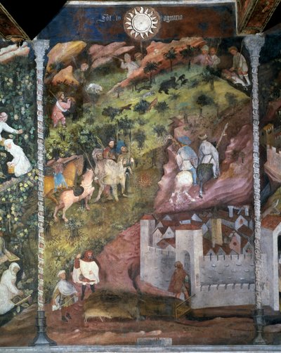 Mese di Novembre, dettaglio dal Ciclo dei Mesi da Maestro (attr. to) Venceslao